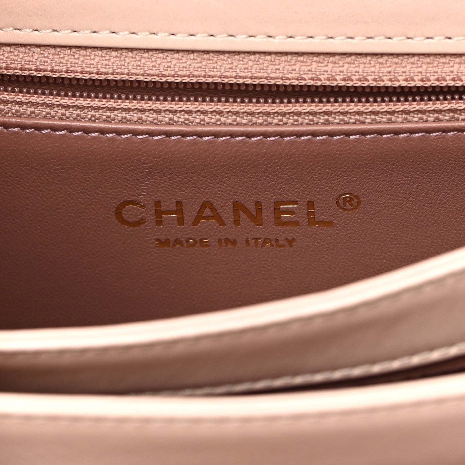 Chanel Glazed Calfskin Quilted Mini Straight Lined Flap Beige 6 of 12