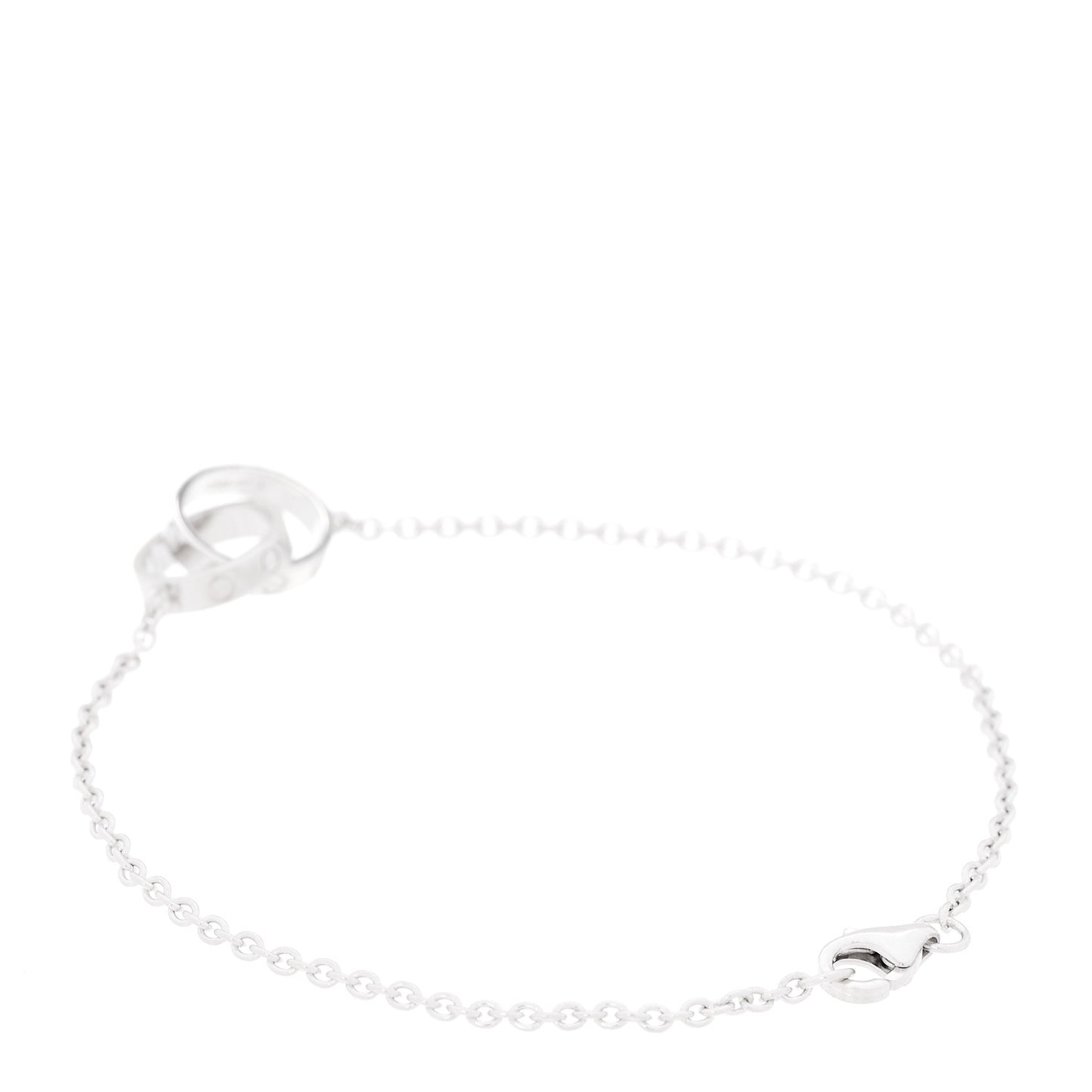 18K White Gold Interlocking LOVE Bracelet