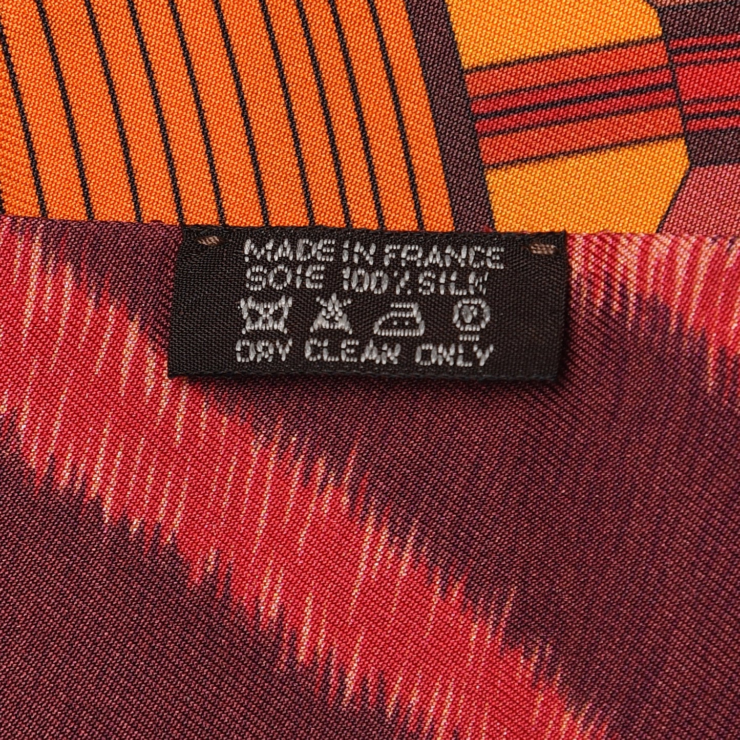Silk Pelages et Camouflage Twilly Corail Orange Rouge