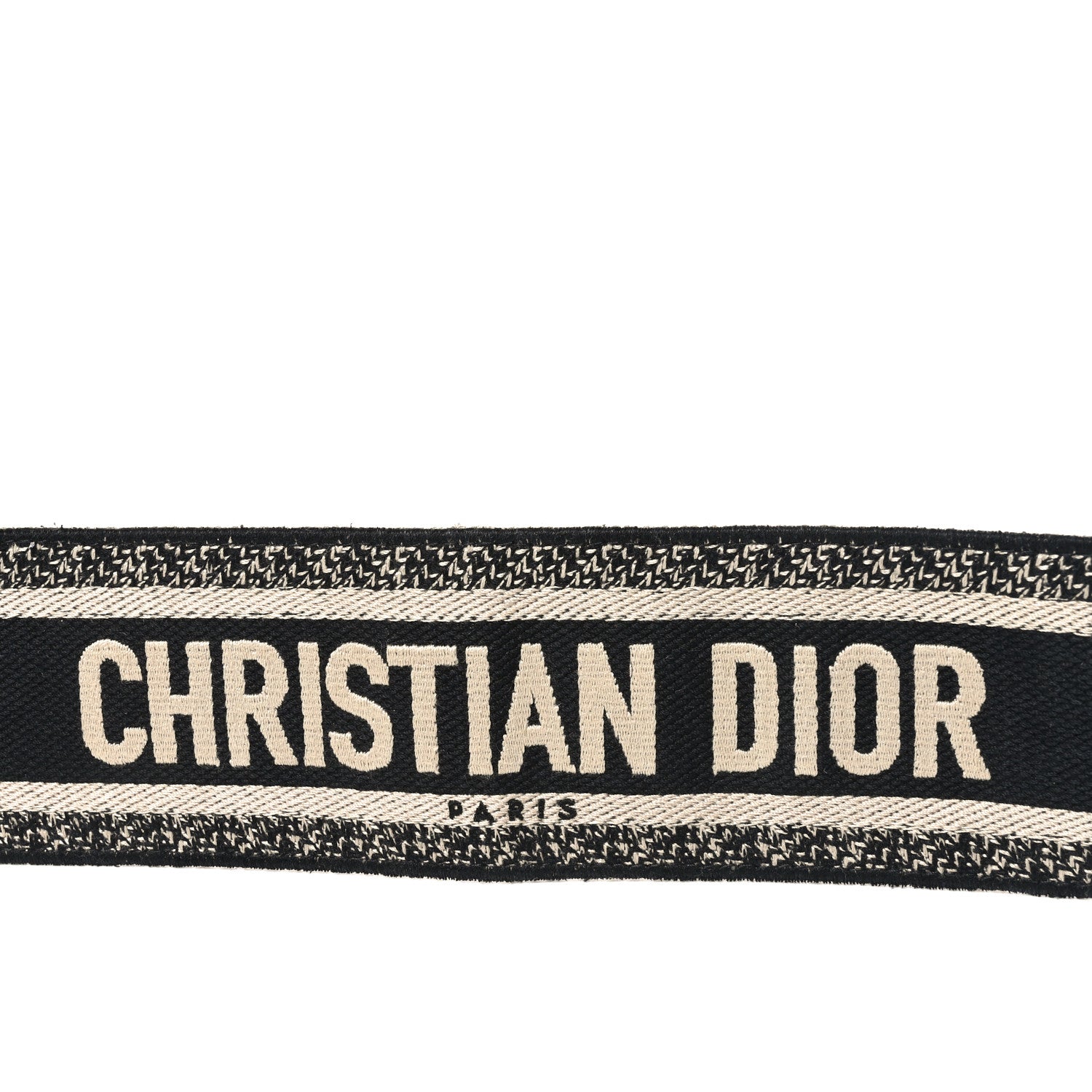 Christian Dior Canvas Embroidered Shoulder Strap Black 4 of 4