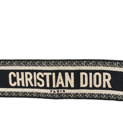 Christian Dior Canvas Embroidered Shoulder Strap Black 4 of 4