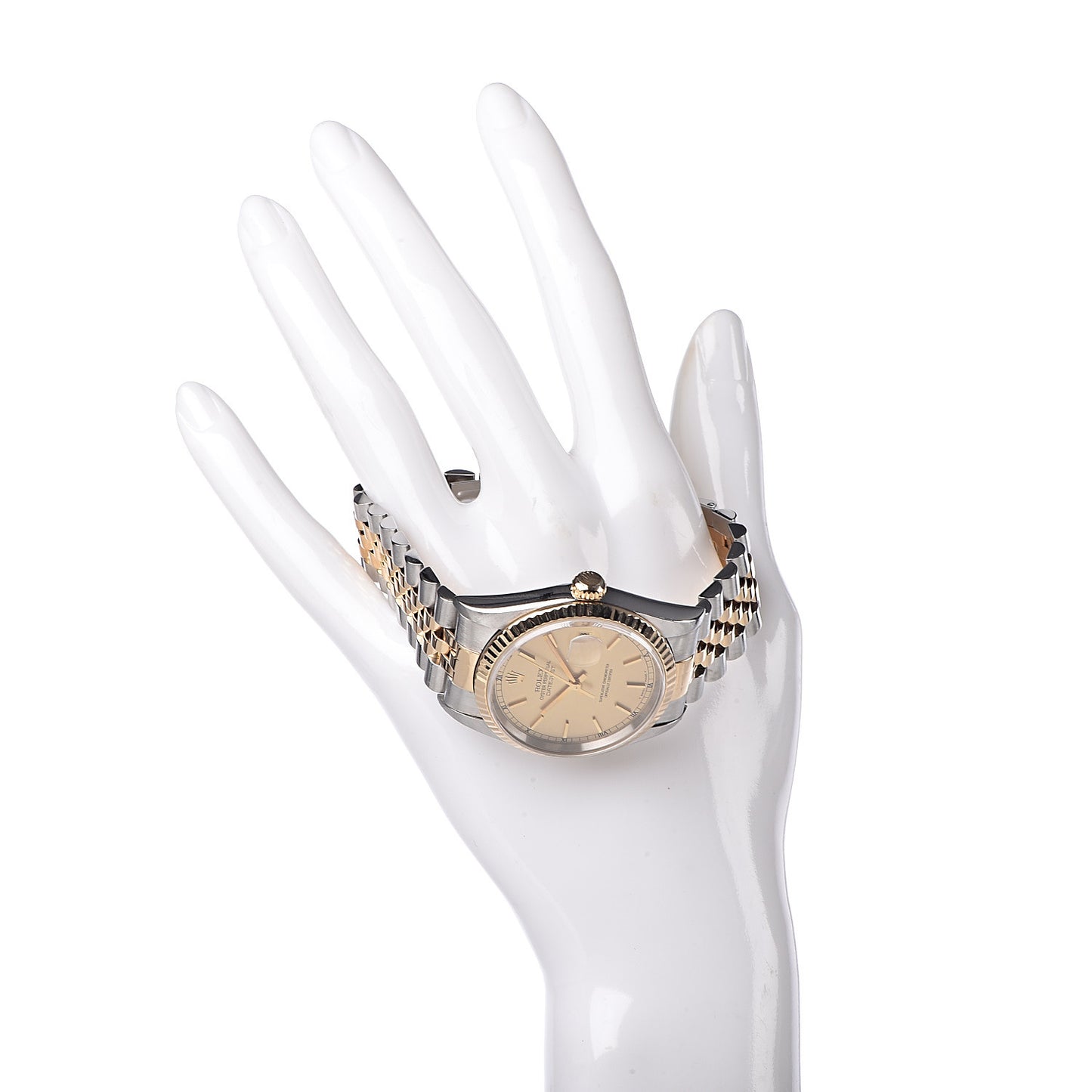 Stainless Steel 18K Yellow Gold 36mm Oyster Perpetual Datejust Watch Champagne 16233