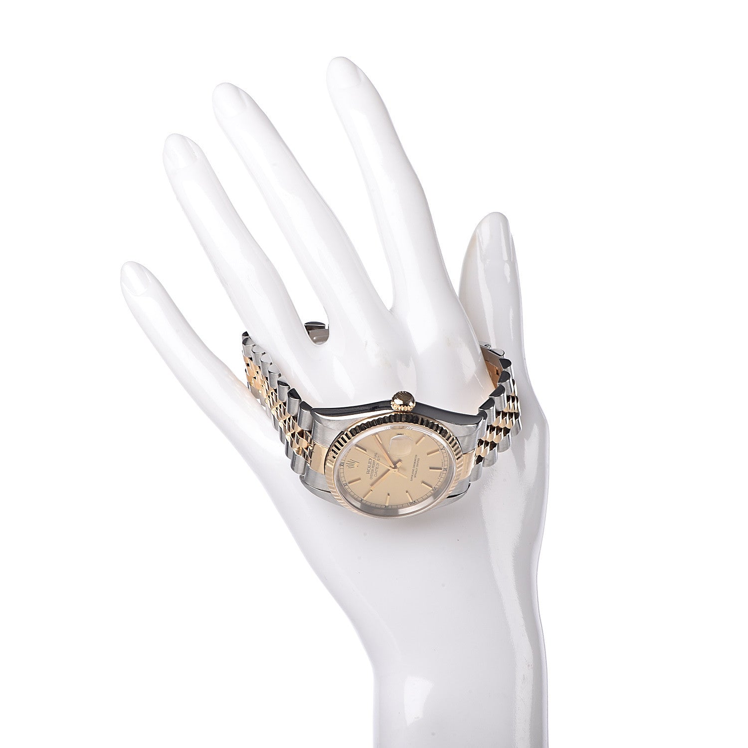 Rolex Stainless Steel 18K Yellow Gold 36mm Oyster Perpetual Datejust Watch Champagne 16233 2 of 6