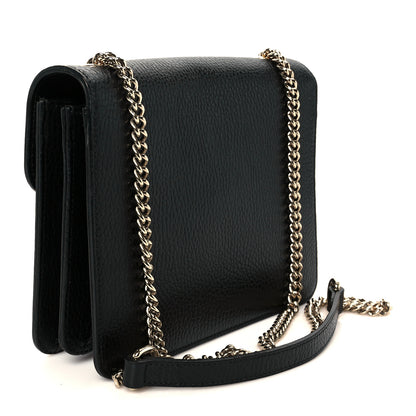 Gucci Dollar Calfskin Small Interlocking G Shoulder Bag Black 3 of 12