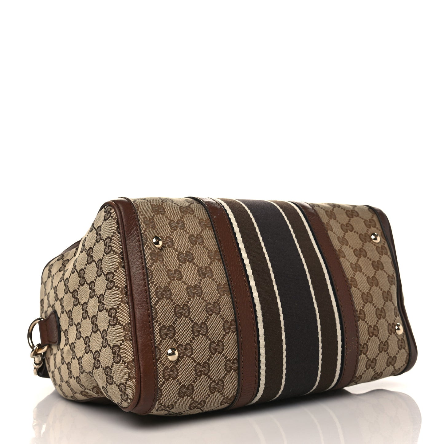Monogram Web Medium Boston Dark Brown