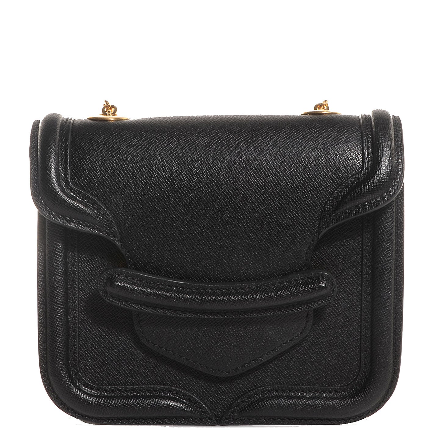 Saffiano Mini Heroine Chain Satchel Black