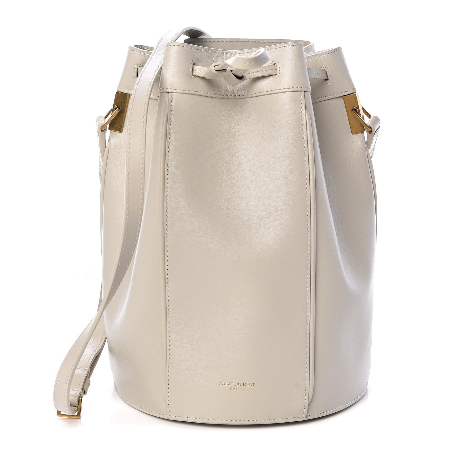 Smooth Calfskin Medium Talitha Bucket Bag Vintage White