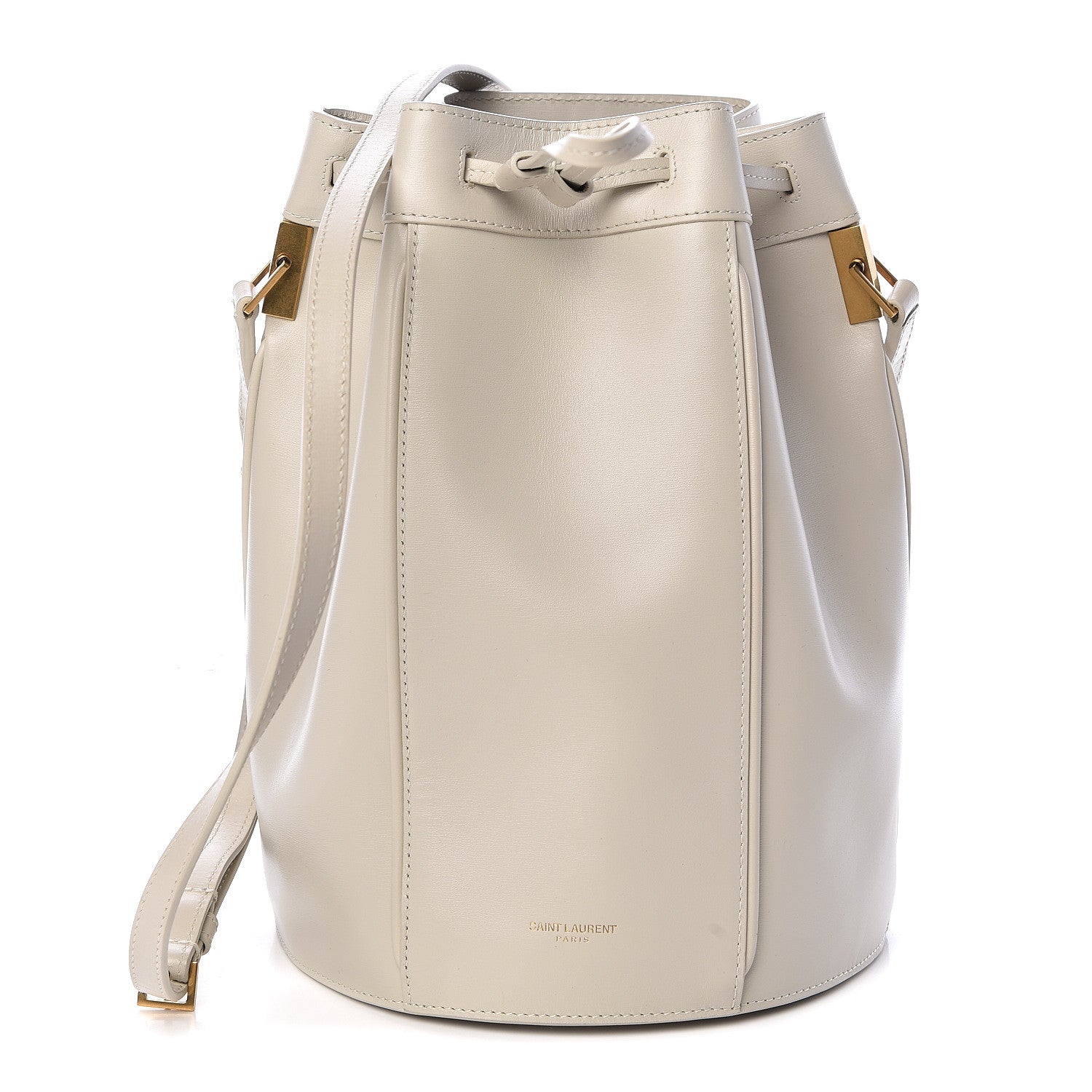 Saint Laurent Smooth Calfskin Medium Talitha Bucket Bag Vintage White 1 of 9