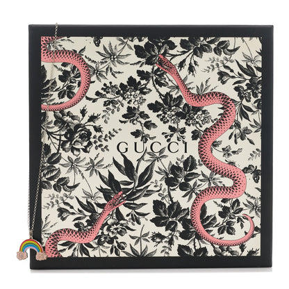 Gucci Sterling Silver Enamel GucciGhost Rainbow Pendant Necklace 5 of 5