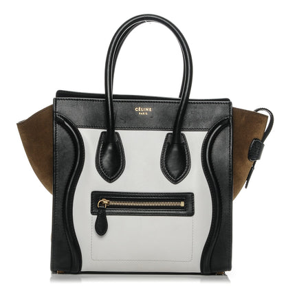 Celine Smooth Calfskin Nubuck Micro Tri-Color Luggage White 1 of 8