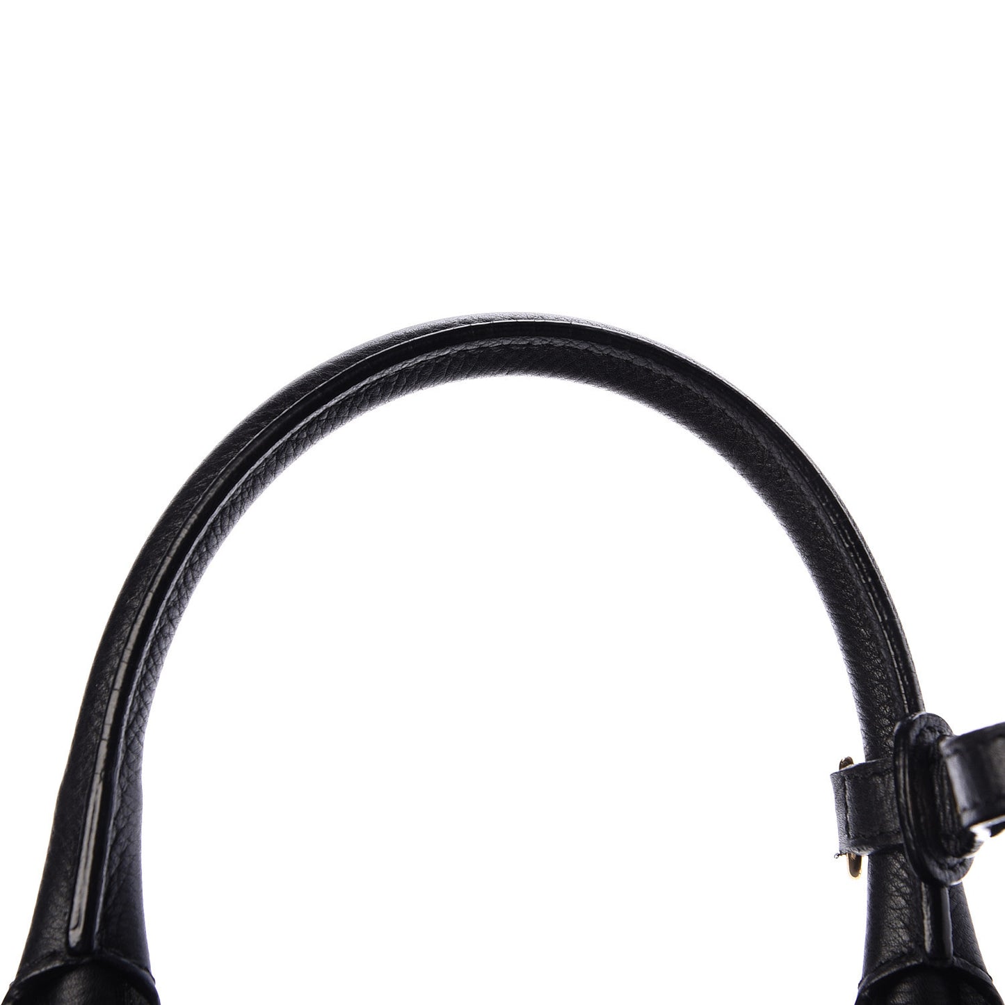Grainy Calfskin House Check Medium Banner Tote Black