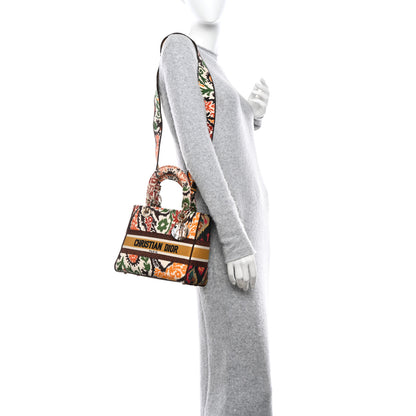 Christian Dior Canvas Embroidered Paisley Medium Lady D-Lite Multicolor 2 of 10