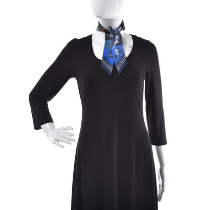 Hermes Silk Couvertures Nouvelles Twilly Marine Noisette Ciel 2 of 5