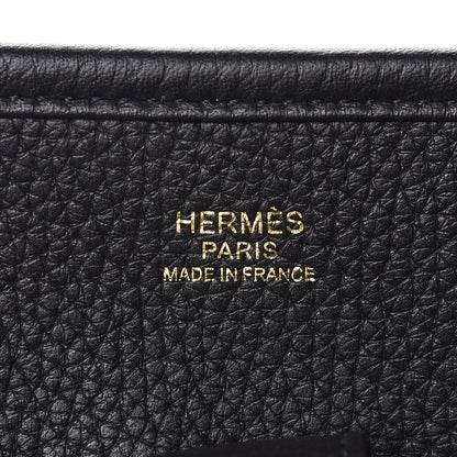 Hermes Taurillon Clemence Evelyne III PM Black 6 of 10