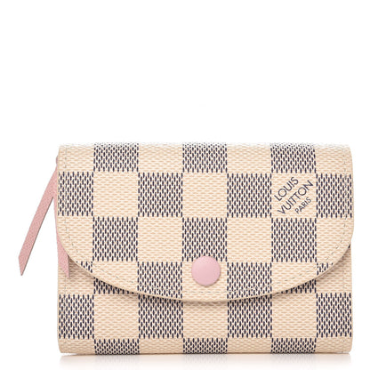 Louis Vuitton Damier Azur Rosalie Coin Purse Rose Ballerine 1 of 7