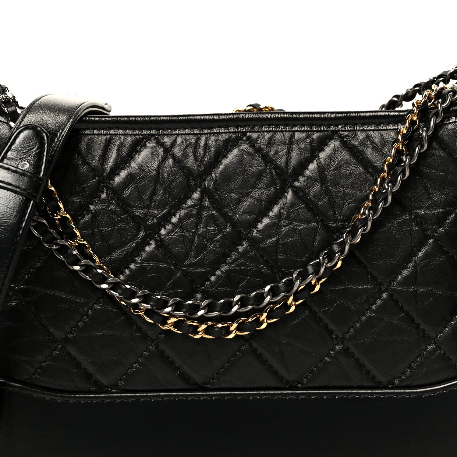 Chanel Aged Calfskin Quilted New Medium Gabrielle Hobo Black 8 of 10