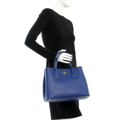 Prada Saffiano Cuir Medium Double Bag Inchiostro 3 of 7