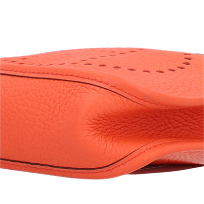 Hermes Taurillon Clemence Amazone Evelyne TPM Orange Poppy Bleu Saint Cyr 10 of 10