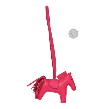 Hermes Milo Lambskin Grigri Rodeo Horse Bag Charm PM Rose Mexico 2 of 3