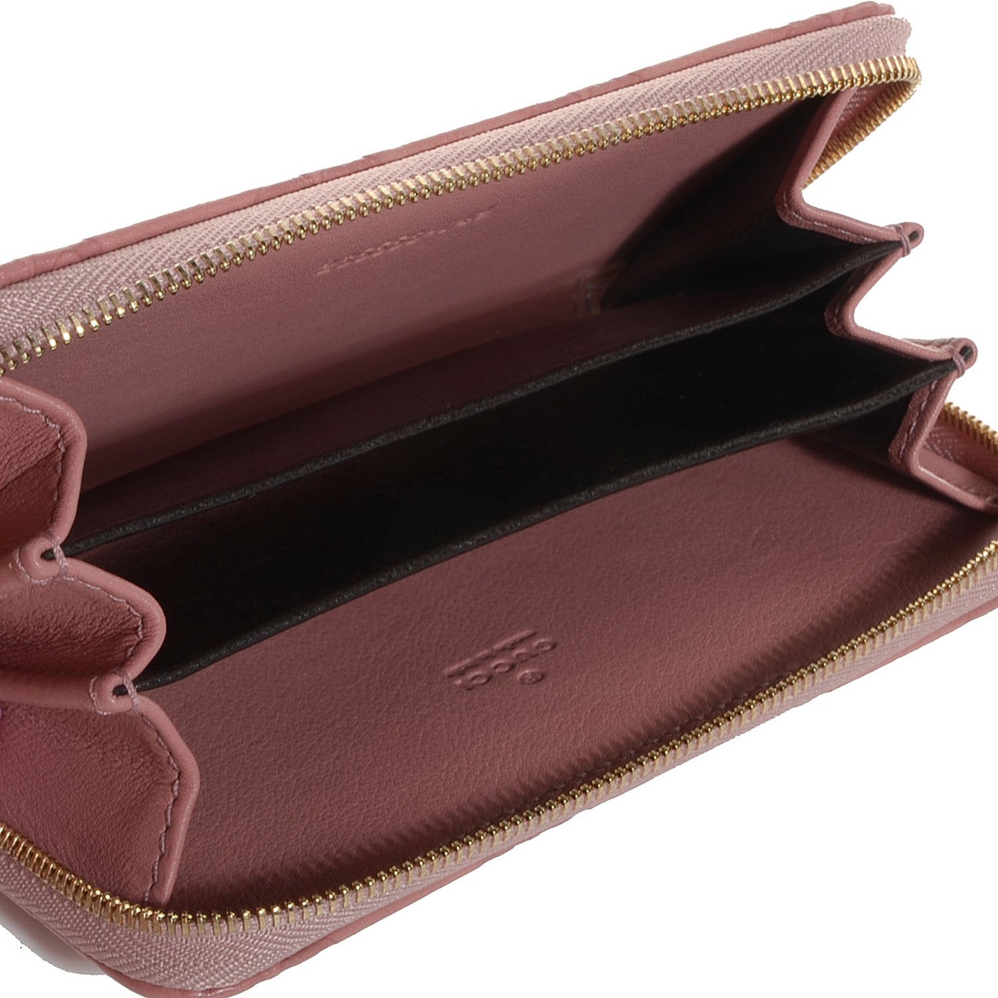 Guccissima Zip Around Card Case Peonia Rose