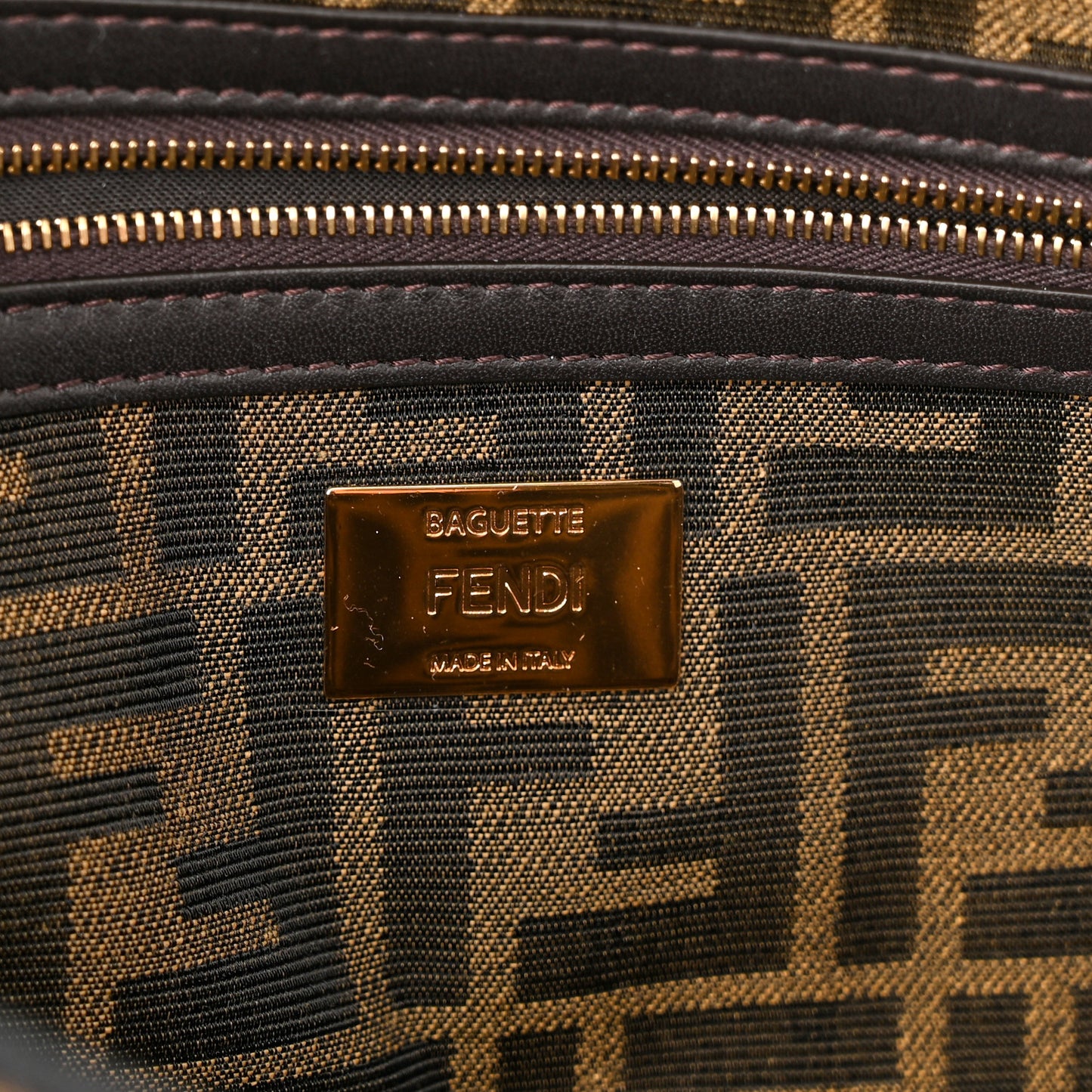 Fabric Jacquard FF 1974 Medium Baguette Tobacco Moro Black