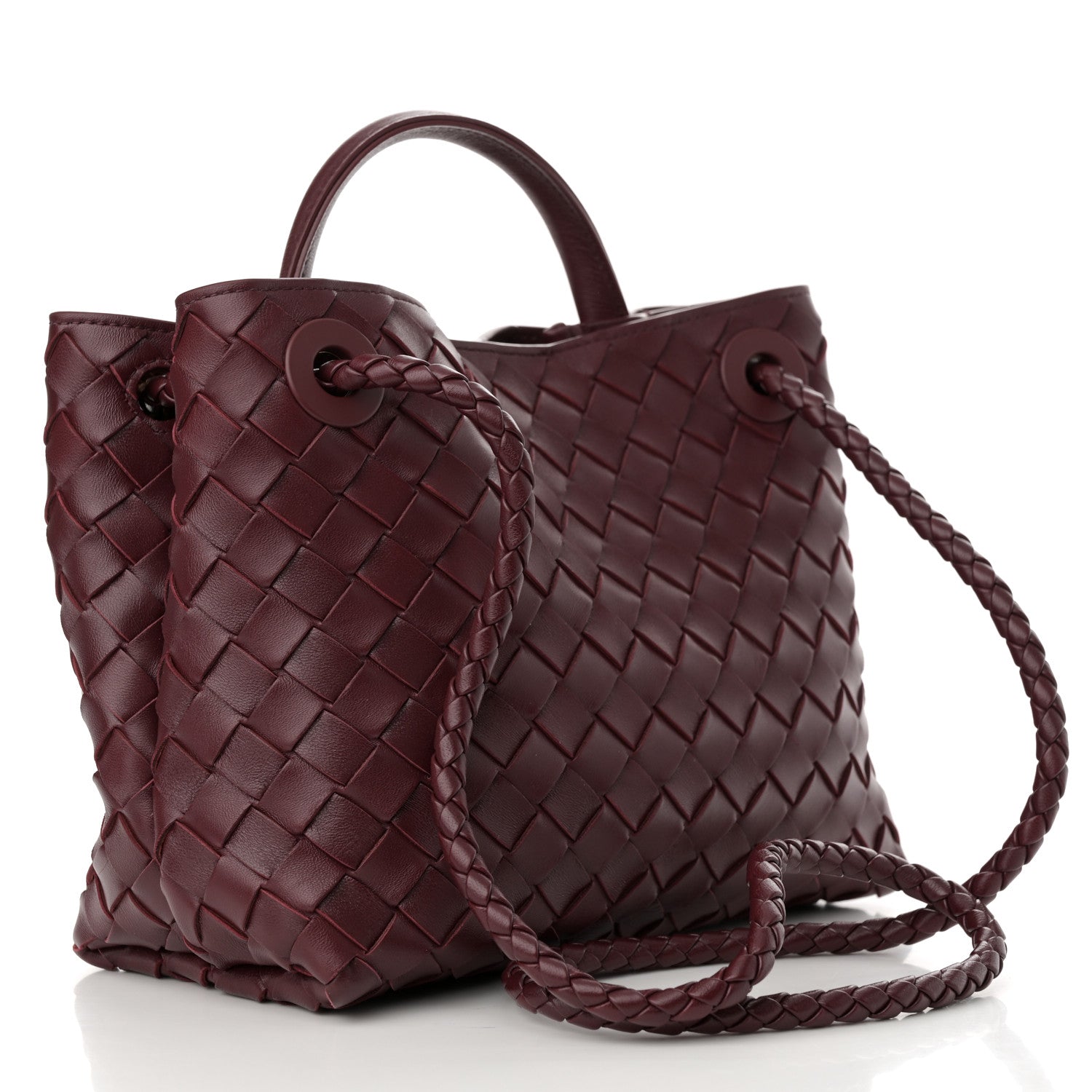 Bottega Veneta Nappa Intrecciato Small Andiamo Shoulder Bag Barolo 3 of 10