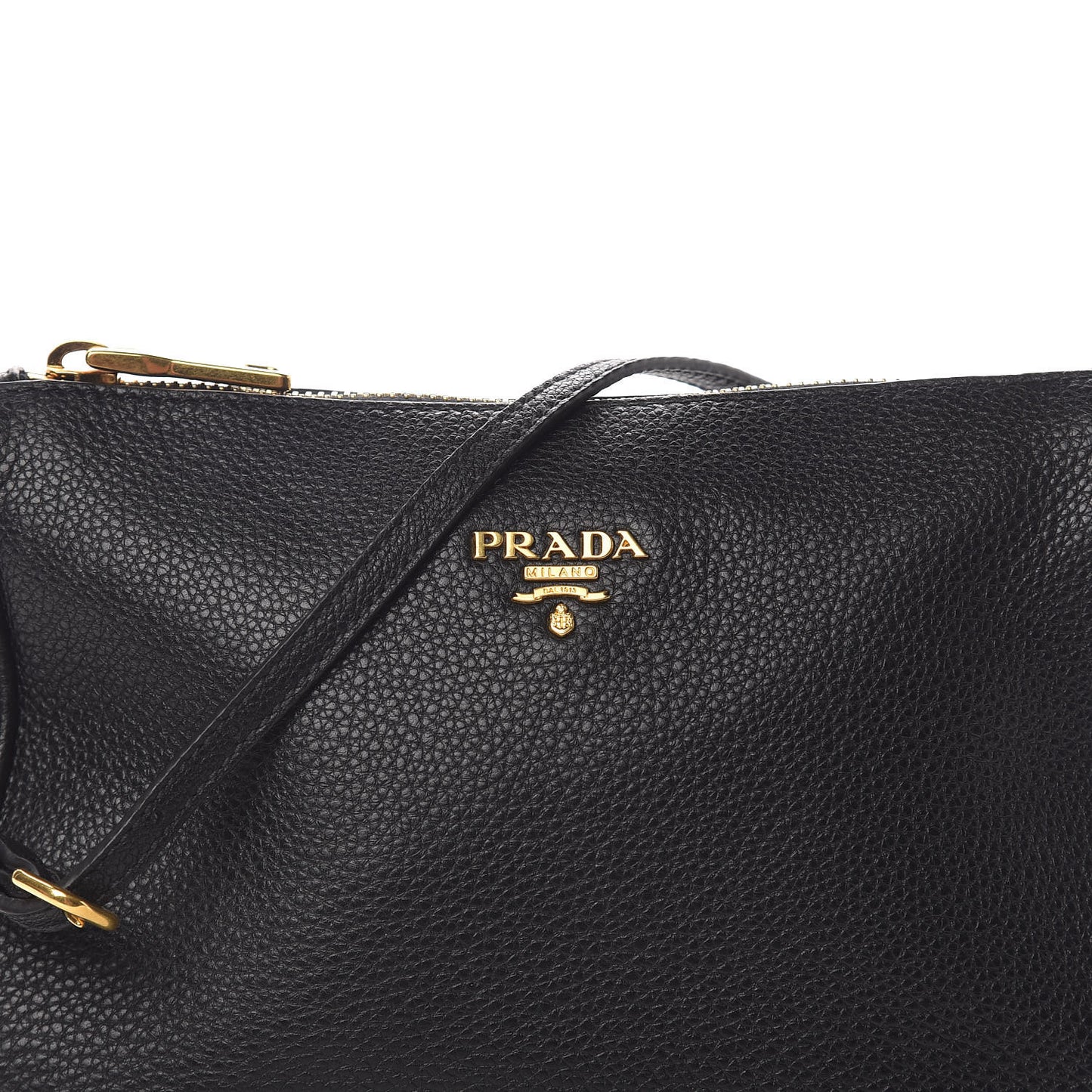 Vitello Daino Pochette Bag Black