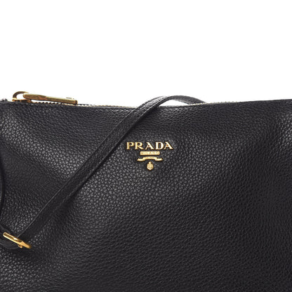 Prada Vitello Daino Pochette Bag Black 10 of 10