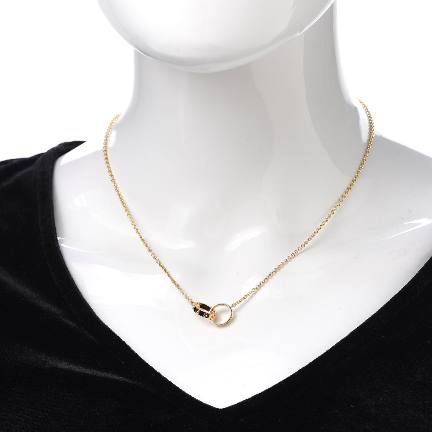 18K Yellow Gold Interlocking LOVE Necklace