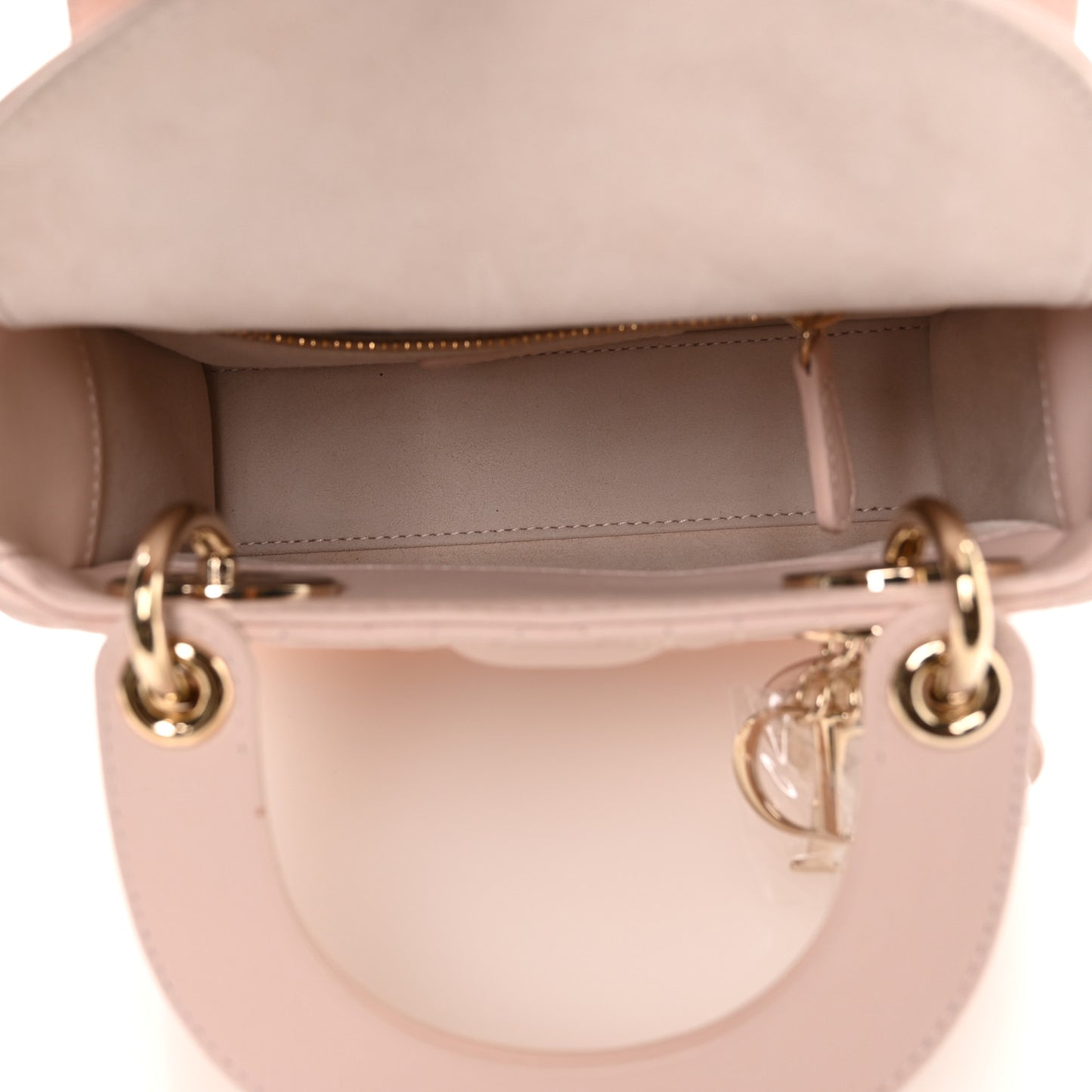 Lambskin Cannage Mini Lady Dior Powder Pink