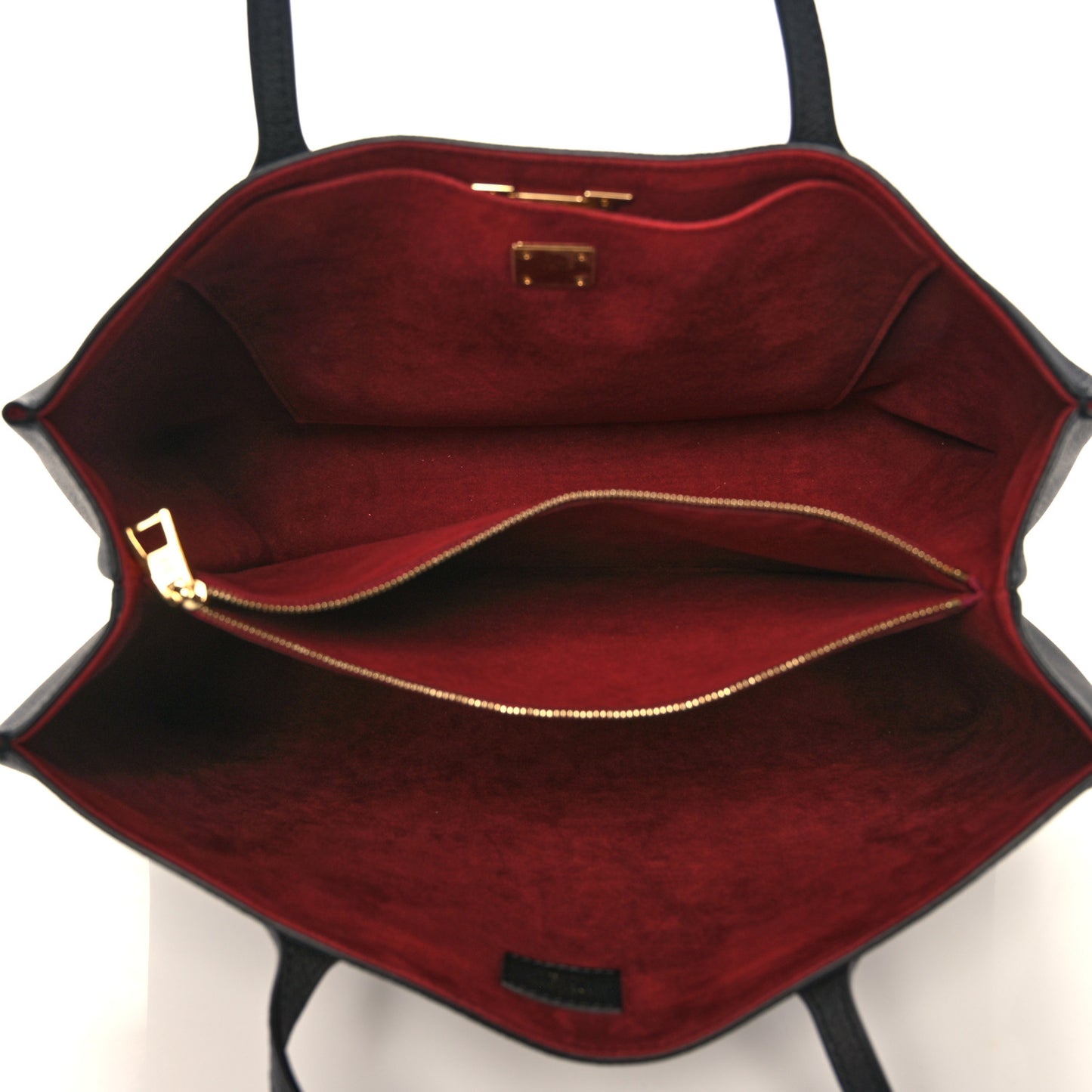 Grained Calfskin Lockme Shopper Black