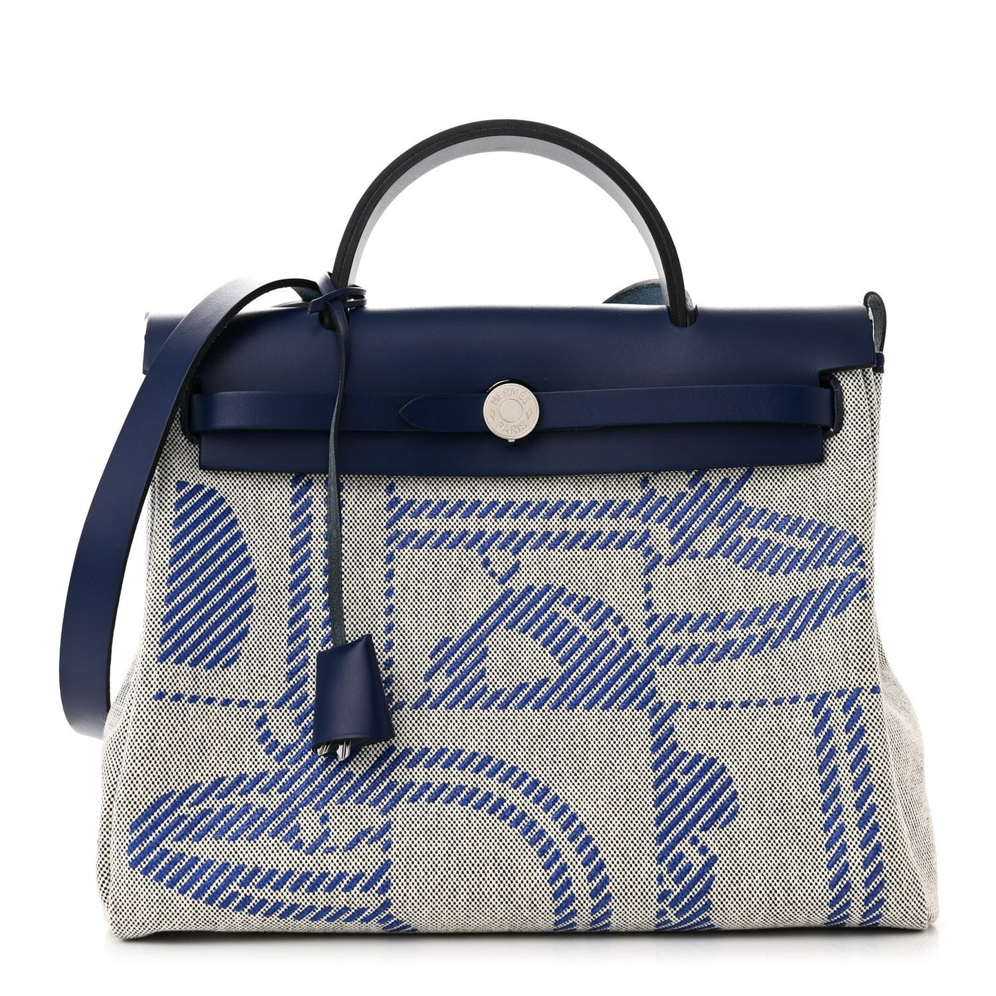 Vache Hunter Toile H Brides de Gala Herbag Zip Retourne 31 PM Bleu De France Ecru Black