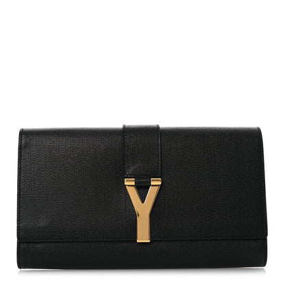 Saint Laurent Textured Calfskin Classic Y Ligne Clutch Black 1 of 10