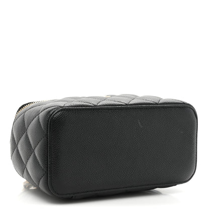 Chanel Caviar Quilted Small Vanity Case With Chain Black 4 of 11