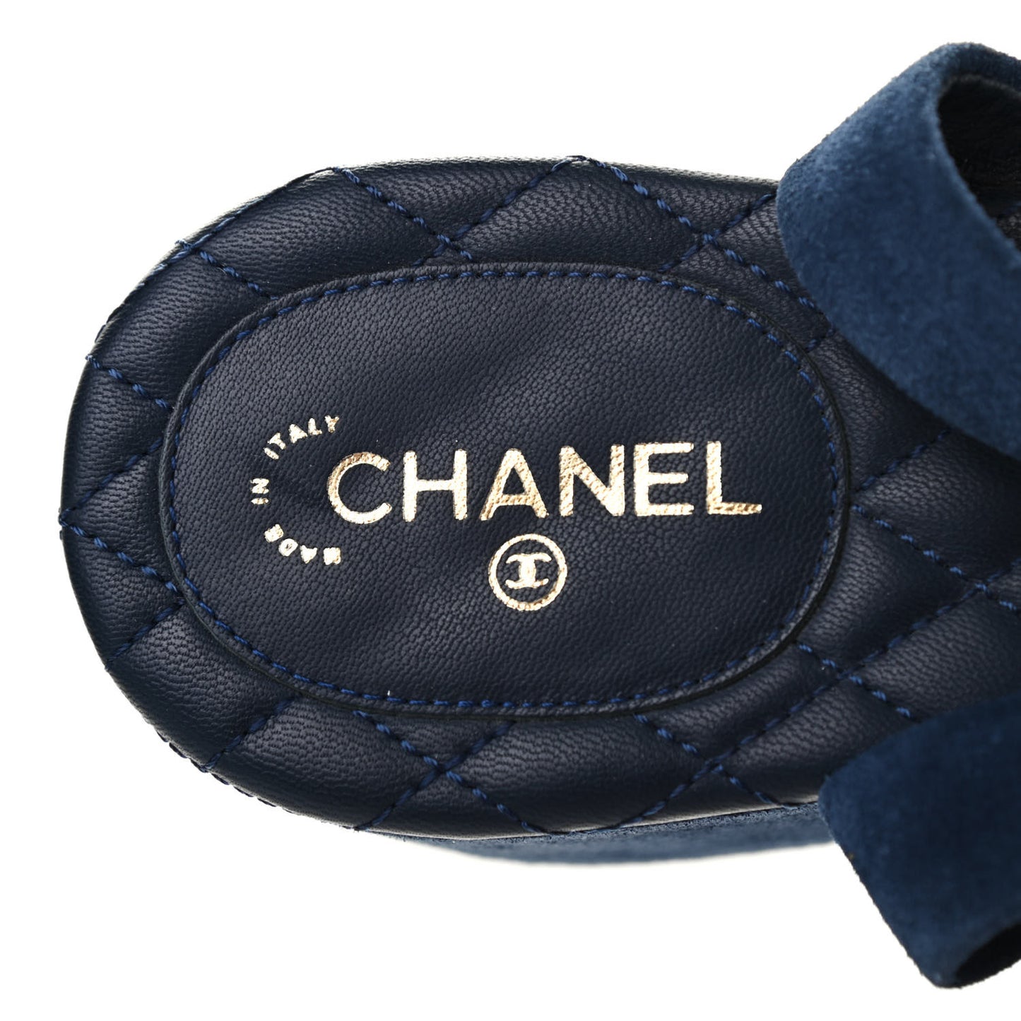 Suede Calfskin Platform Wedge Sandals 39 Blue