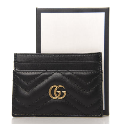 Gucci Calfskin Matelasse GG Marmont Card Holder Black 7 of 7