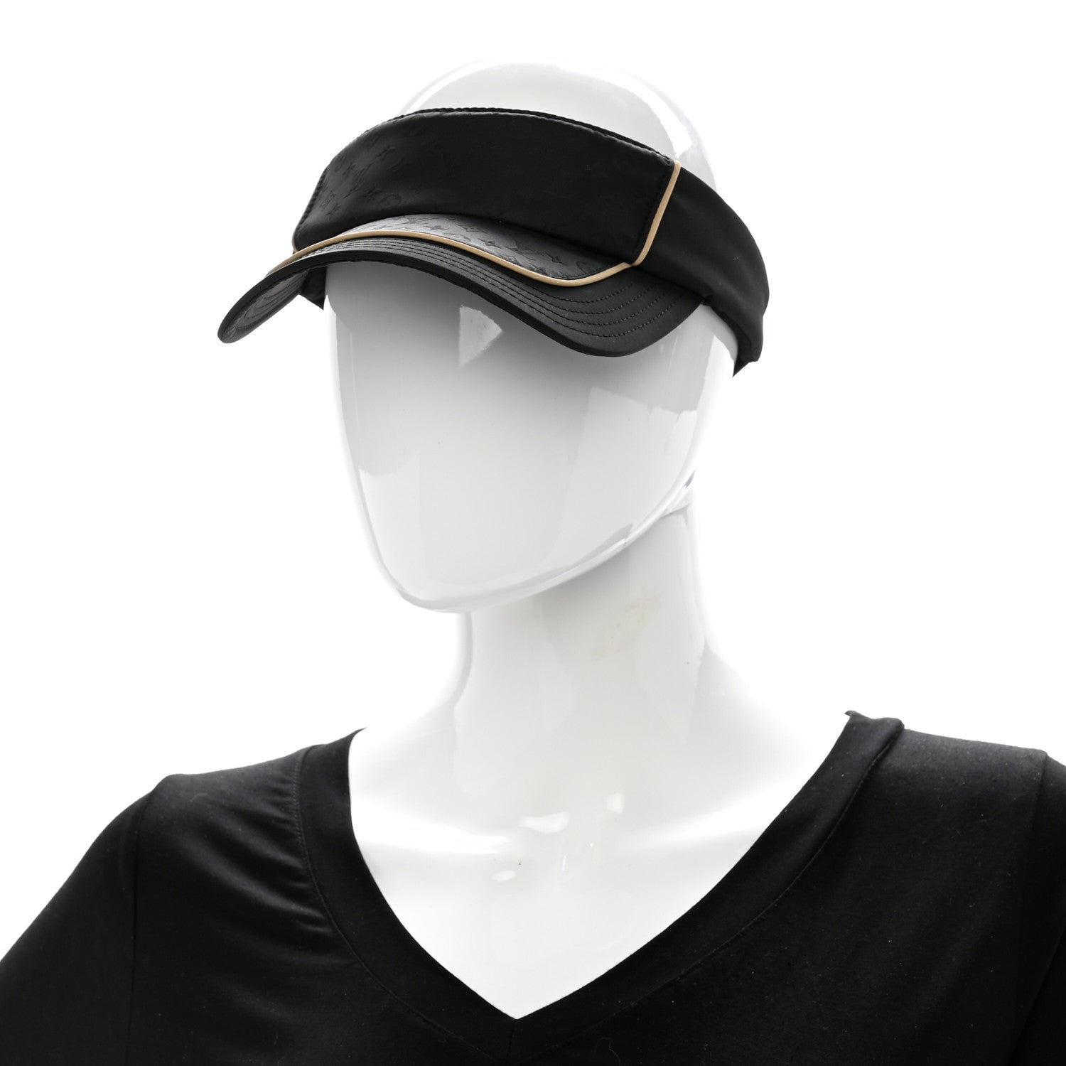 Louis Vuitton Polyester Monogram MNG Trail Visor Black Beige 2 of 10