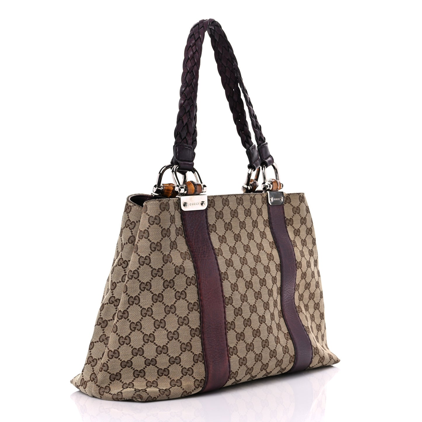 Monogram Medium Bamboo Bar Tote Bordeaux