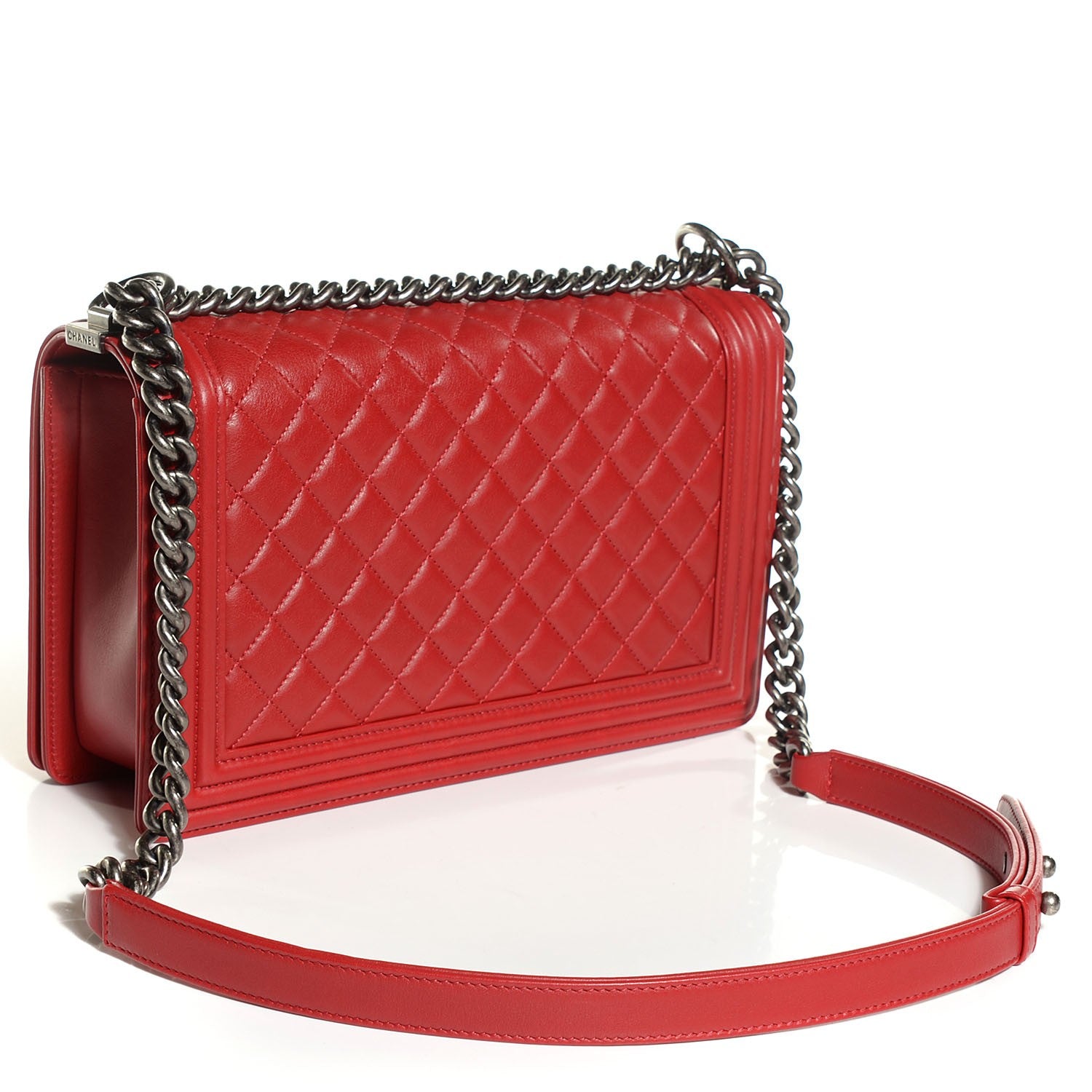 Chanel Lambskin Quilted New Medium Boy Flap Red 3 of 9