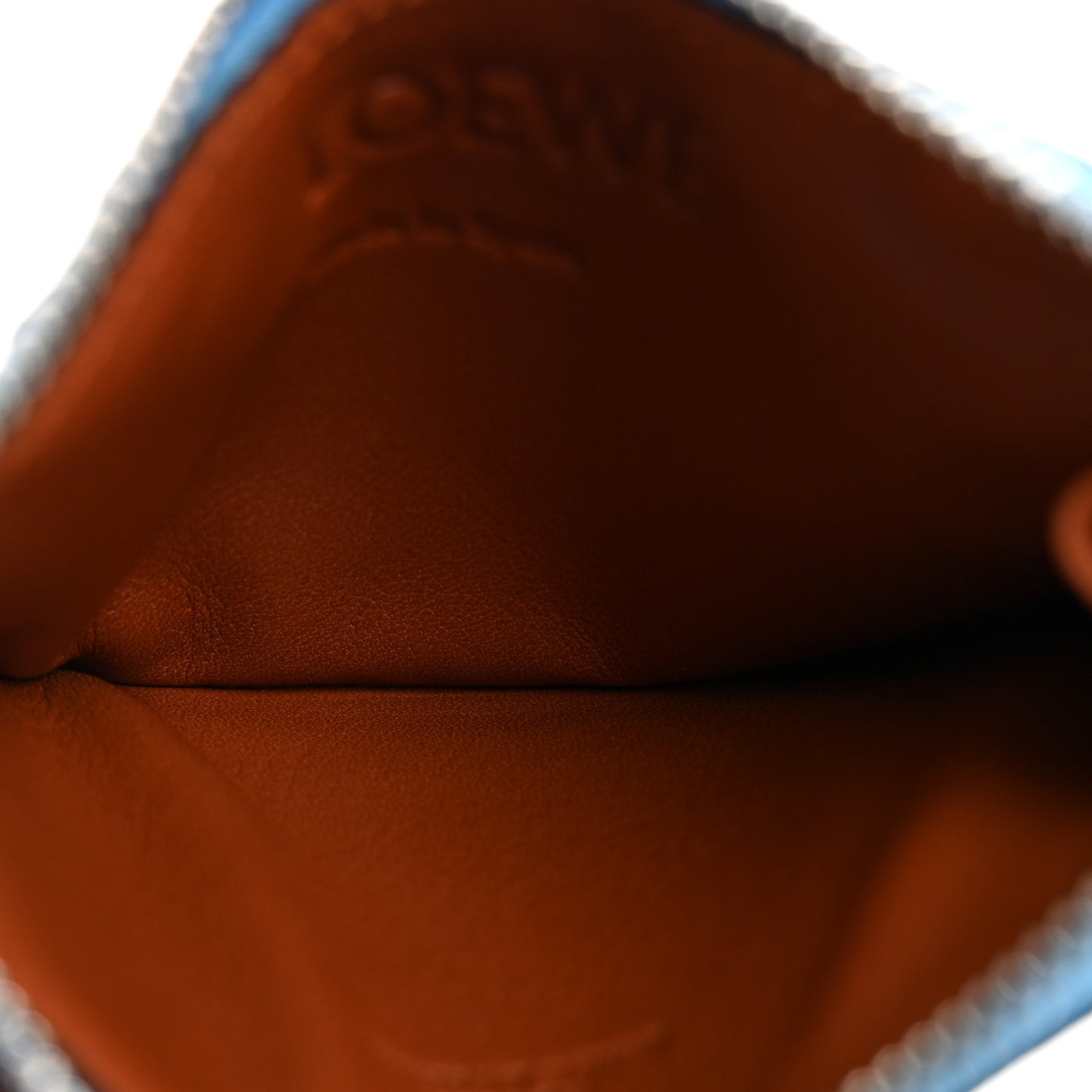 Soft Grained Calfskin Coin Card Holder Sky Blue