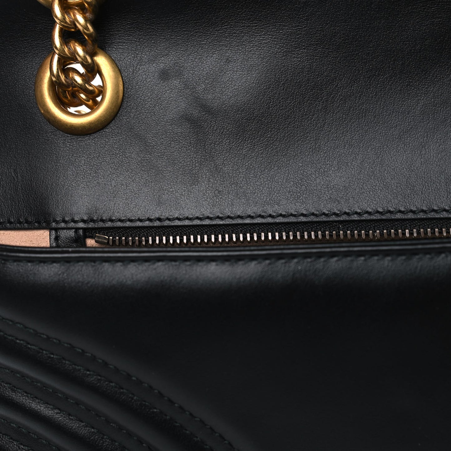 Calfskin Matelasse Small GG Marmont Shoulder Bag Black