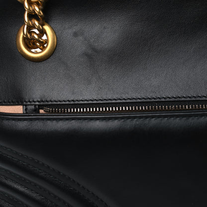 Gucci Calfskin Matelasse Small GG Marmont Shoulder Bag Black 5 of 5