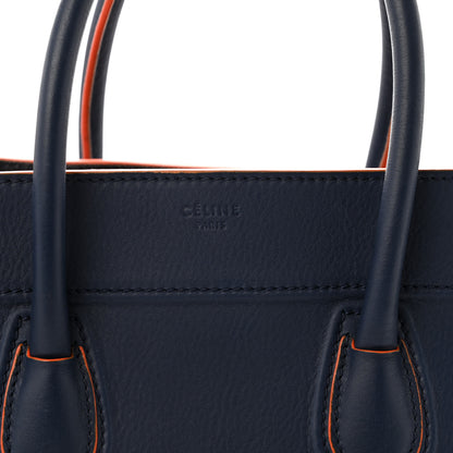 Celine Supple Calfskin Large Phantom Luggage Navy Blue Orange 11 of 11