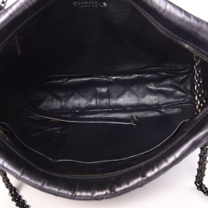 Chanel Metallic Aged Calfskin Quilted Large Reissue Camera Case Silver 7 of 15
