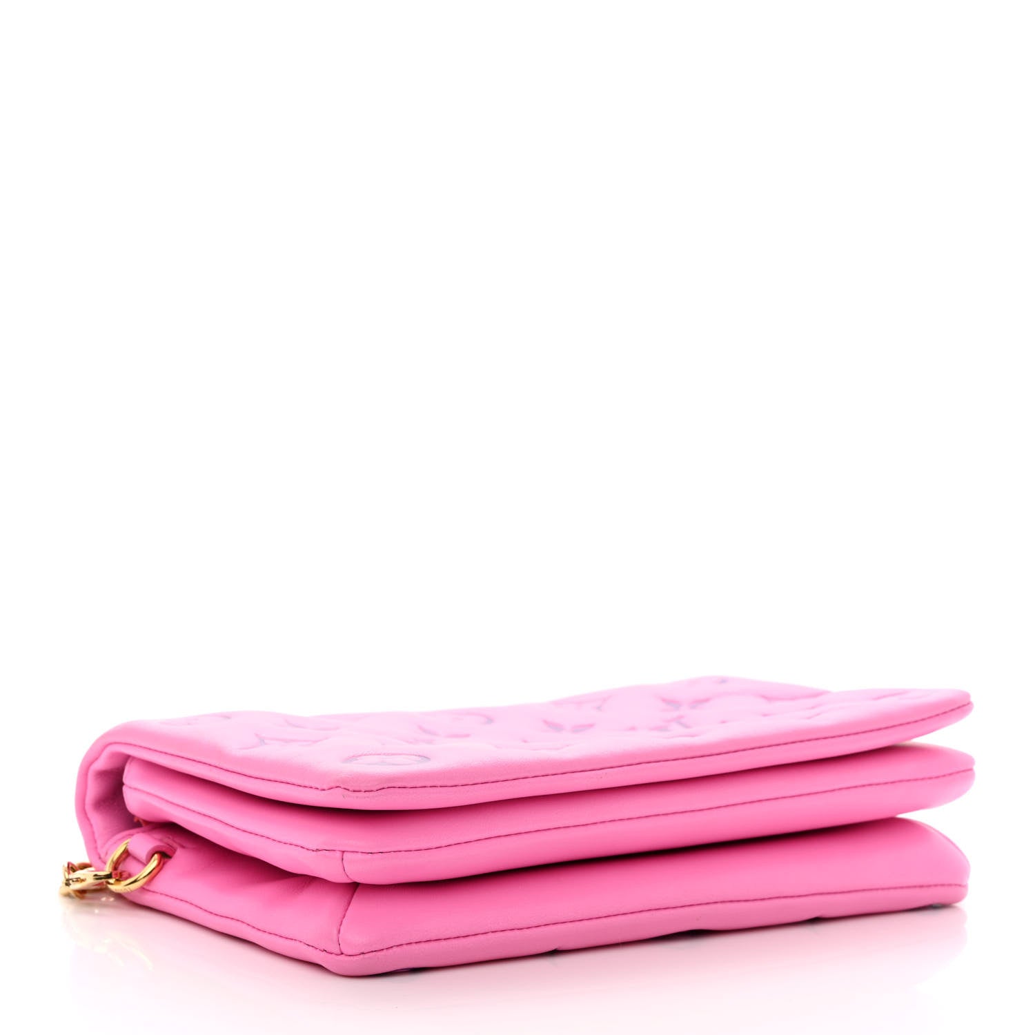 Louis Vuitton Lambskin Embossed Monogram Vuittamins Pochette Coussin Rose Violet 4 of 10