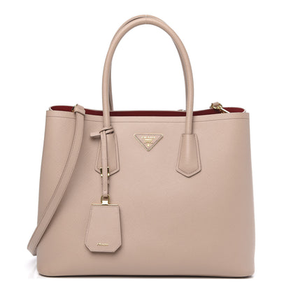 Prada Saffiano Cuir Medium Double Bag Cammeo 1 of 12