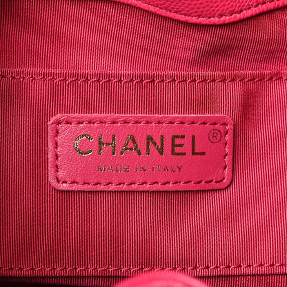 Chanel Caviar Quilted Fashion Therapy Bucket Drawstring Bag Dark Pink 6 of 9