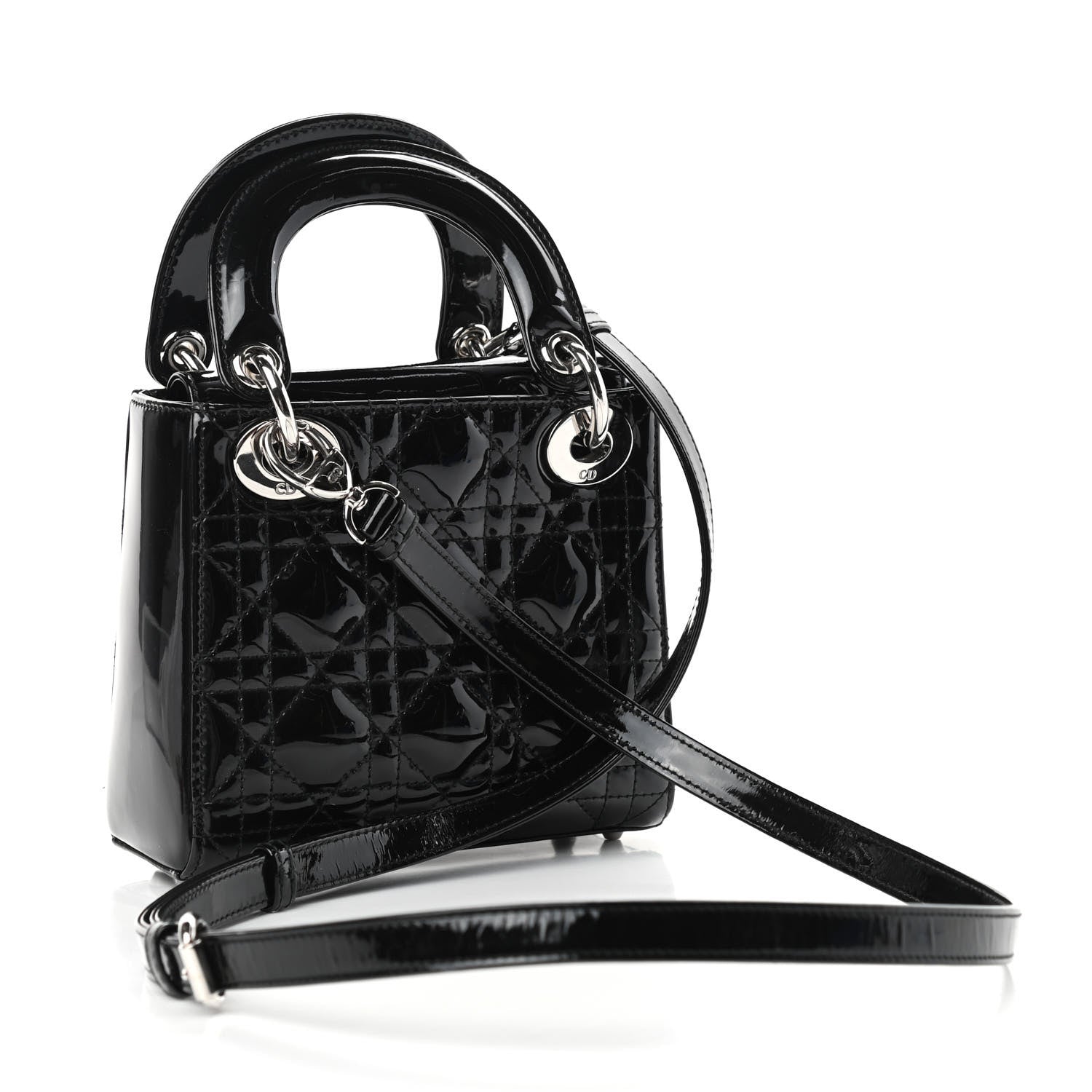 Christian Dior Patent Cannage Mini Lady Dior Black 3 of 9