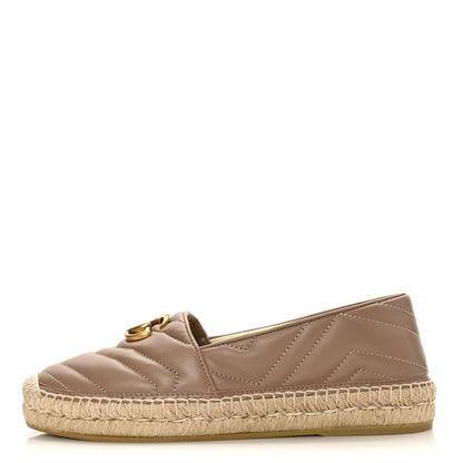 Gucci Nappa Matelasse GG Marmont Espadrilles 38 Porcelain Rose 1 of 8