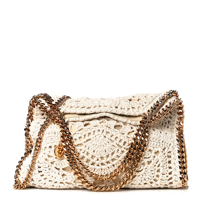 Stella McCartney Cotton Crochet Falabella Ajouree Tote Bag White 1 of 4
